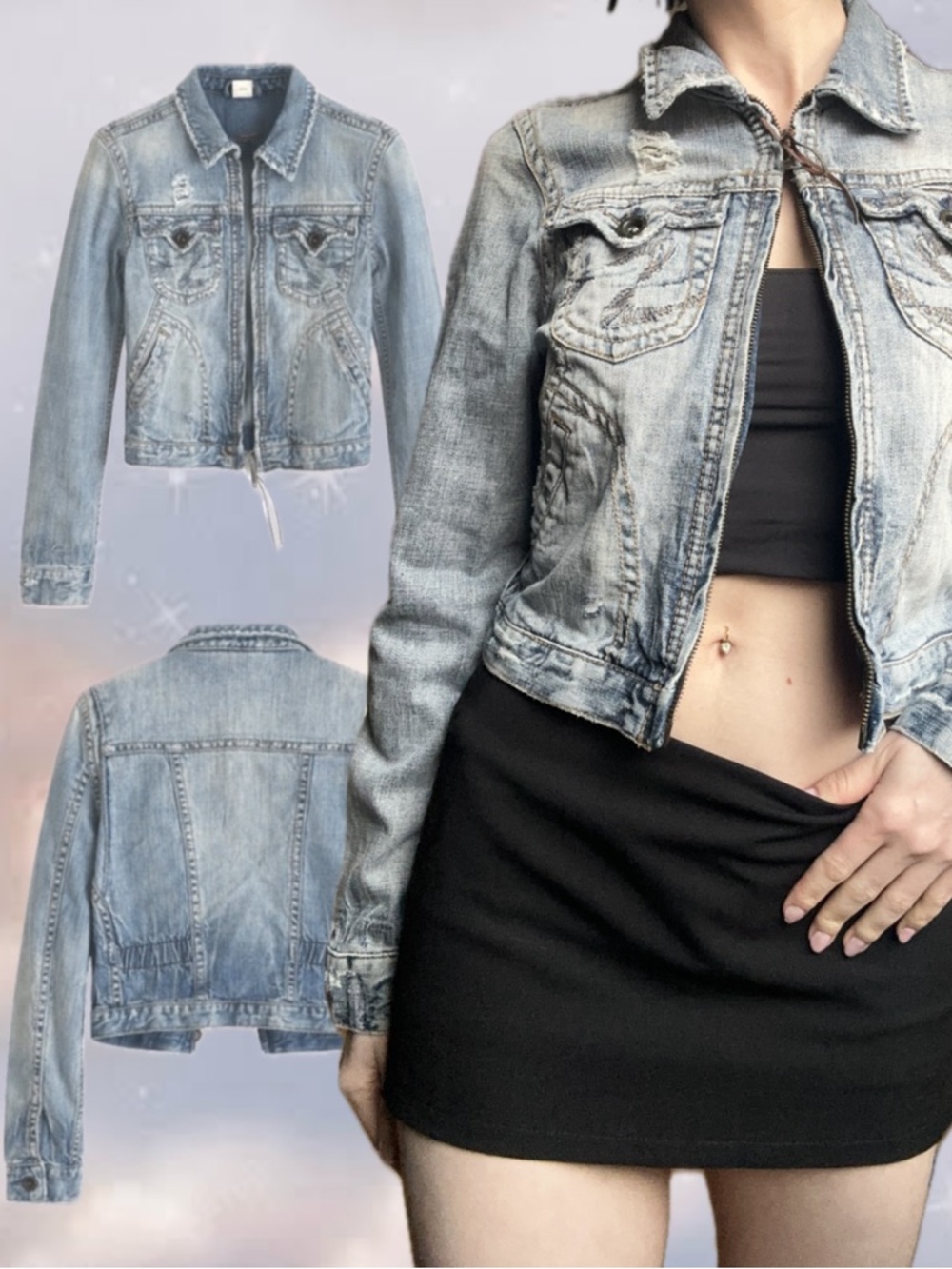 👖 Silver Jeans Co. Distressed Denim Jacket